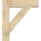 Ekena Millwork Traditional Block Rough Sawn Bracket w/ Offset Brace, Douglas Fir, 8"W x 32"D x 36"H BKT0806X32X36TRA05RDF - alternate 3